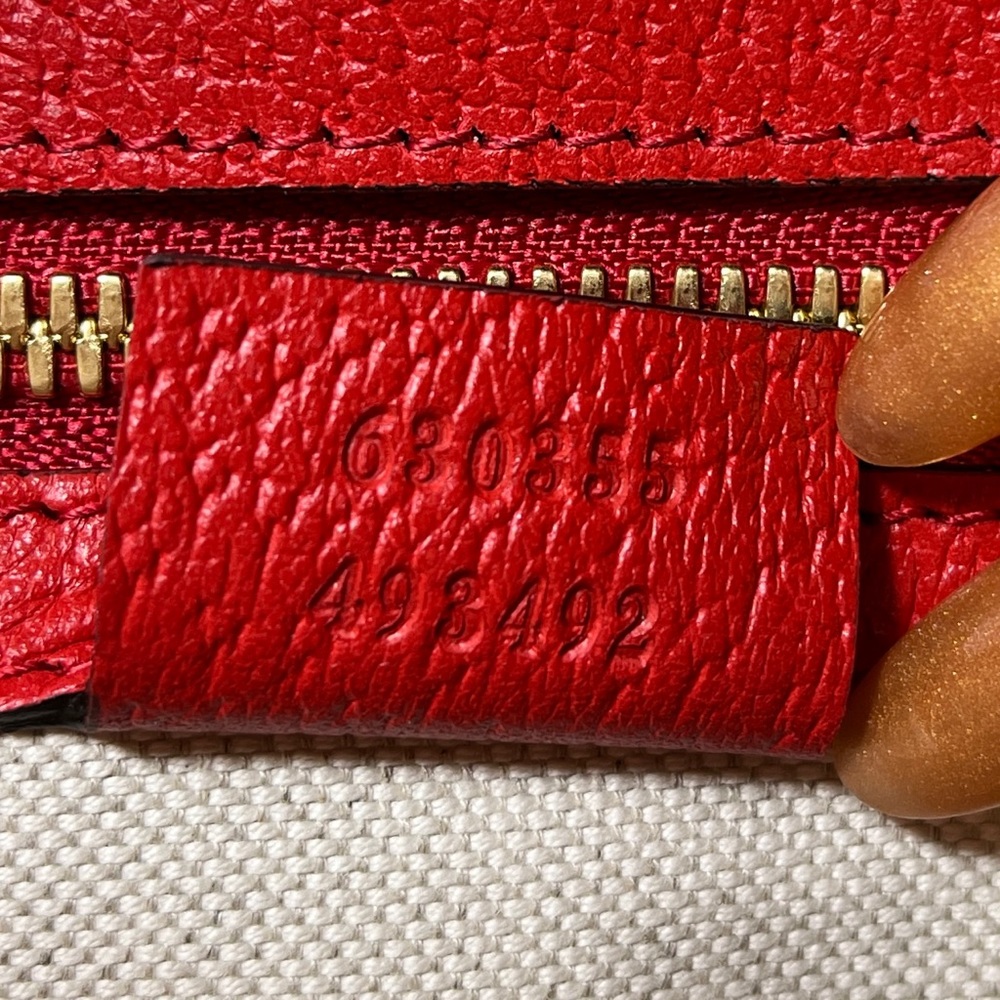Gucci 630355 Red Apple Chinese Valentine’s Day North South Tote Bag Purse RARE - Picture 9 of 15
